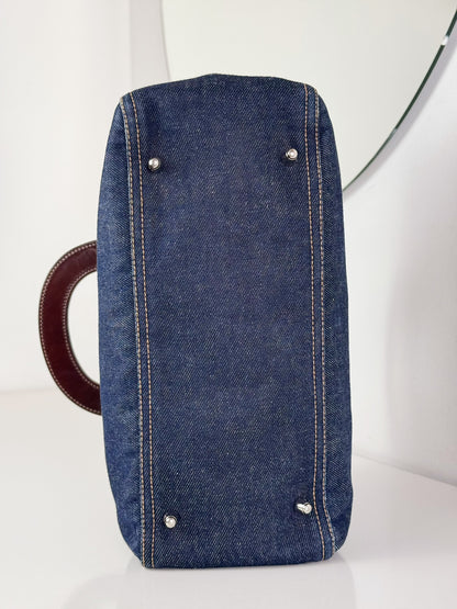 Fendi Vintage Denim Top Handle Tote Bag