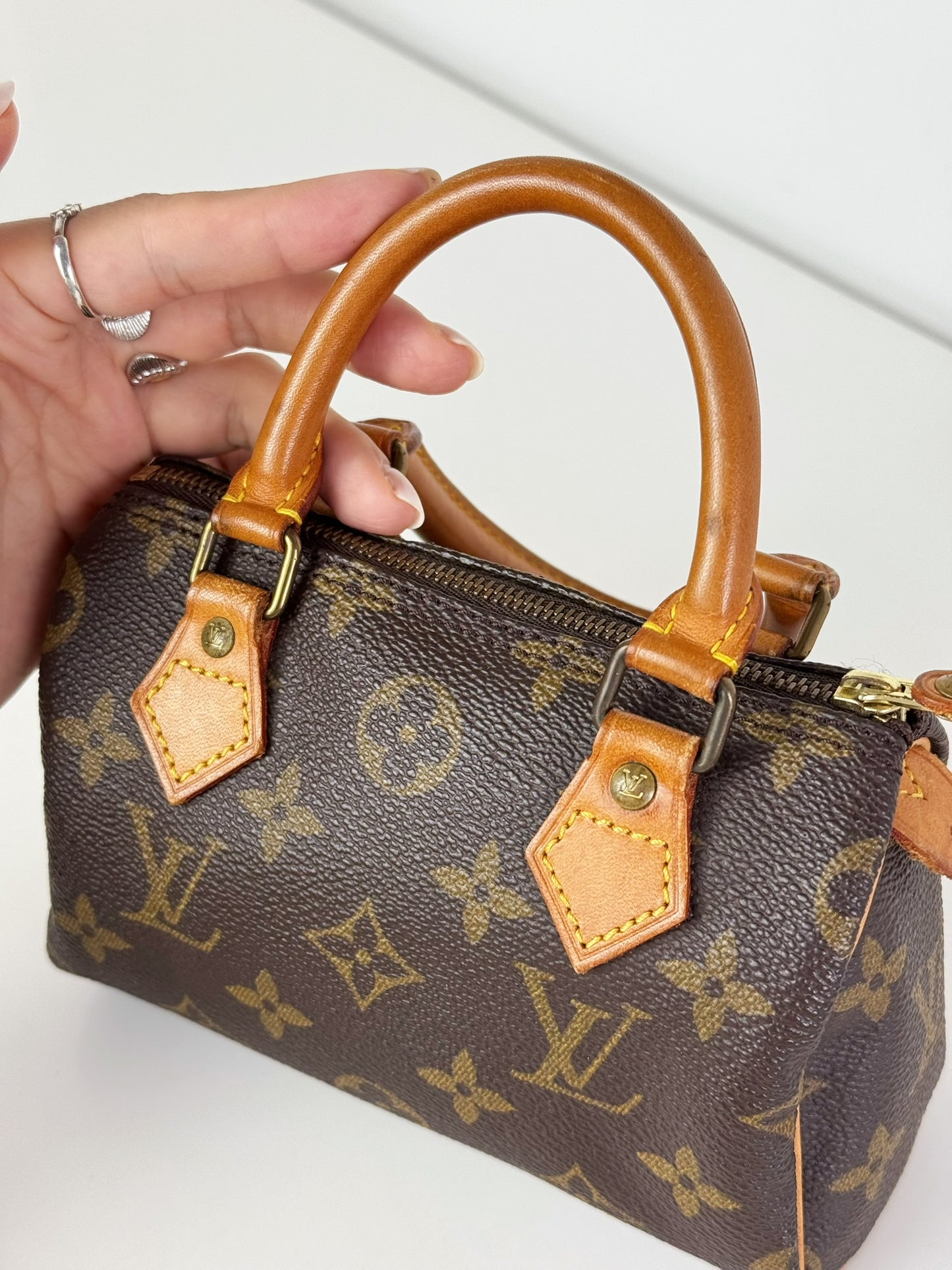 Louis Vuitton Vintage Mini Speedy Handbag Crossbody Bag