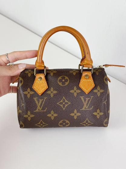 Louis Vuitton Vintage Mini Speedy Handbag Crossbody Bag