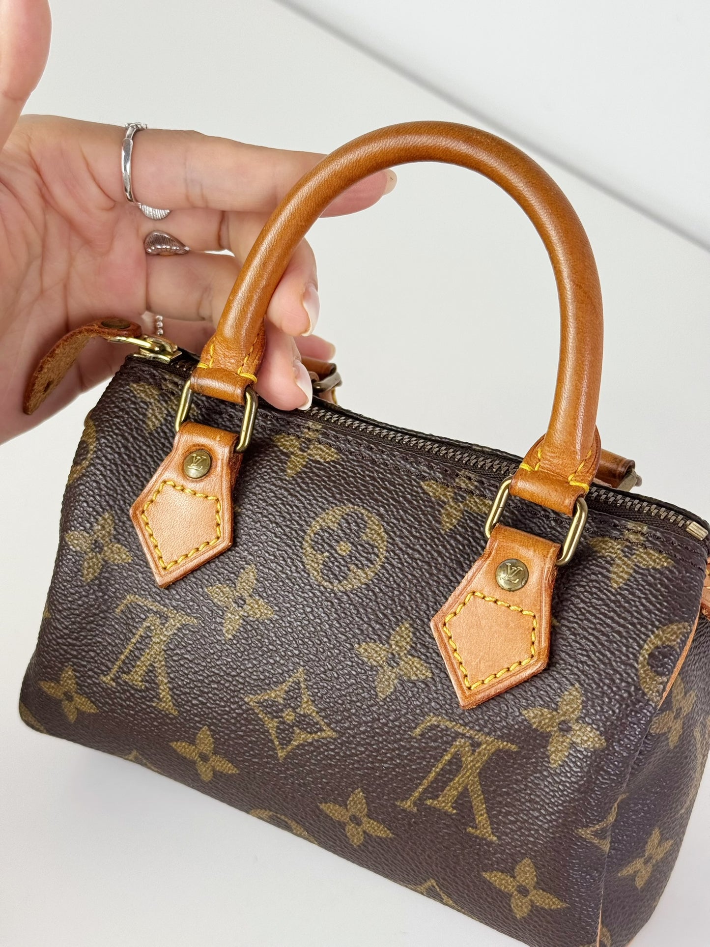 Louis Vuitton Vintage Mini Speedy Handbag Crossbody Bag