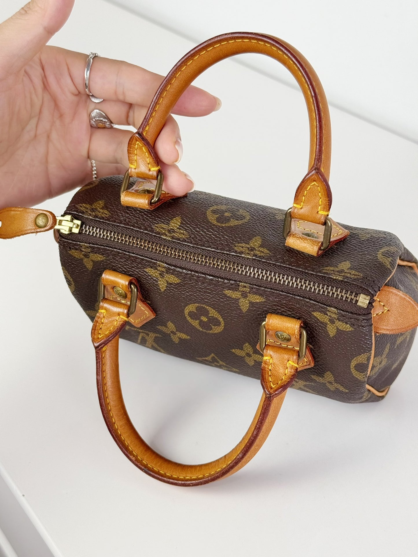 Louis Vuitton Vintage Mini Speedy Handbag Crossbody Bag