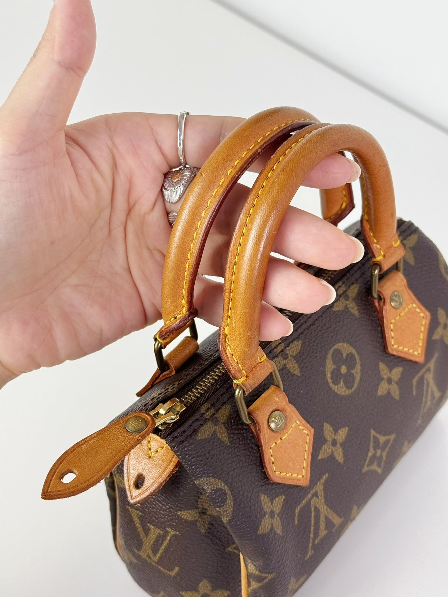 Louis Vuitton Vintage Mini Speedy Handbag Crossbody Bag