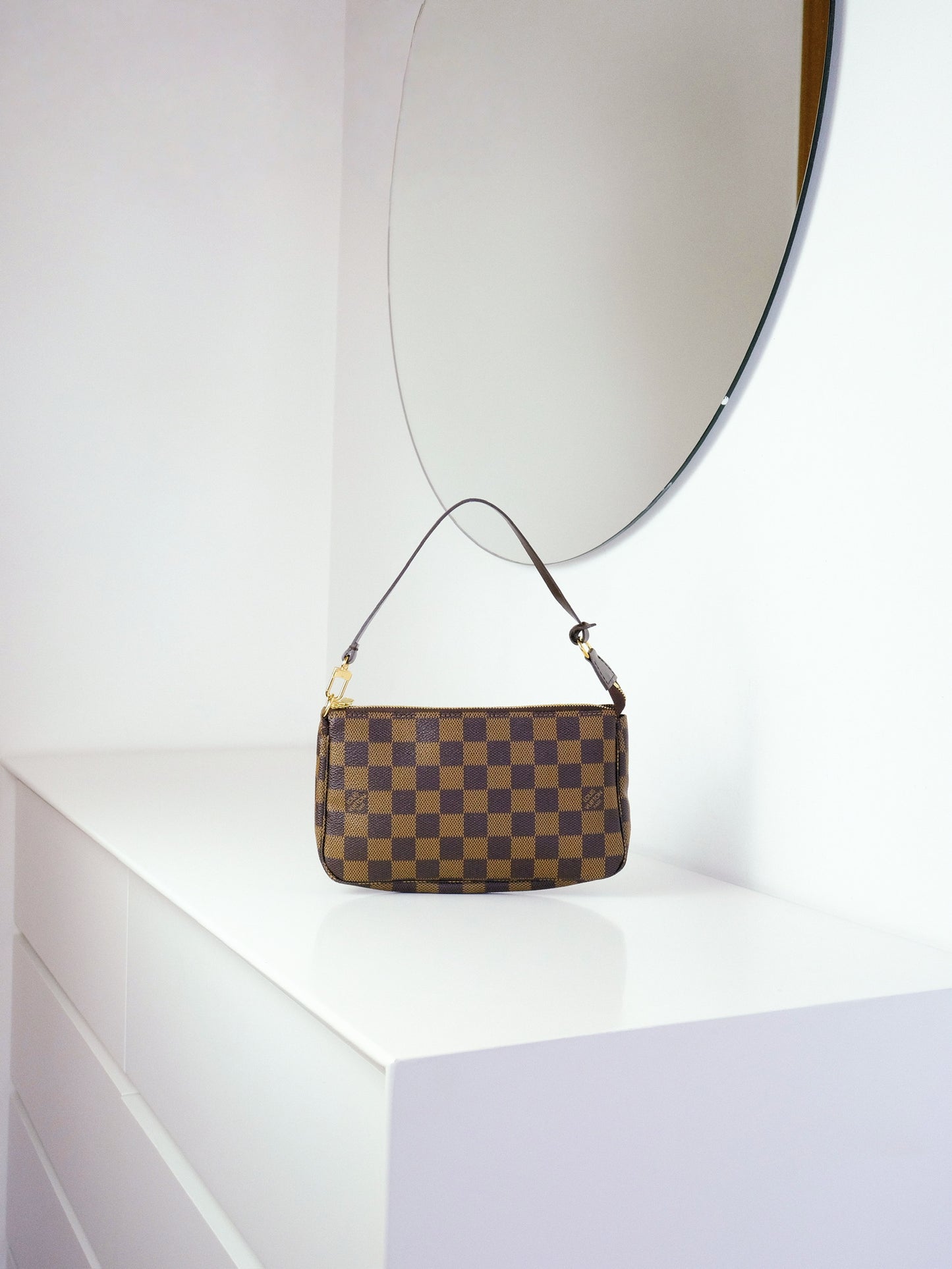 Louis Vuitton Vintage Damier Pochette Accessoires Shoulder Crossbody Bag