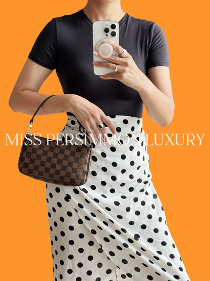 Louis Vuitton Vintage Damier Pochette Accessoires Shoulder Crossbody Bag