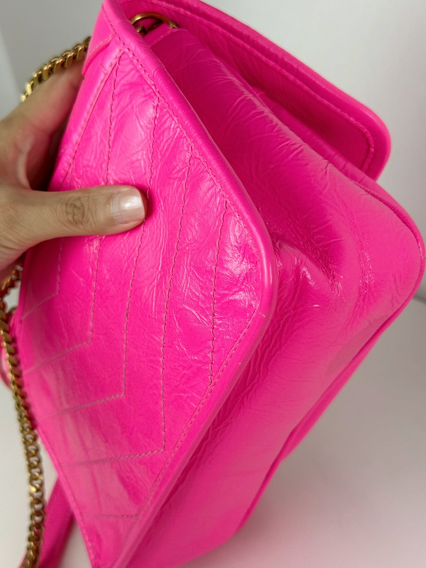 Yves Saint Laurent YSL Pink Nikki Baby Shoulder Crossbody Bag