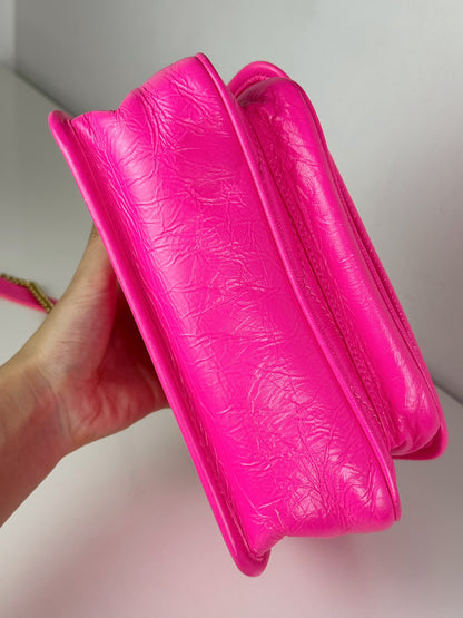 Yves Saint Laurent YSL Pink Nikki Baby Shoulder Crossbody Bag