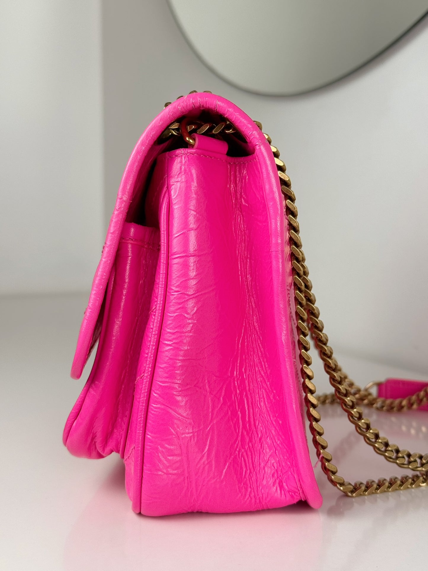 Yves Saint Laurent YSL Pink Nikki Baby Shoulder Crossbody Bag