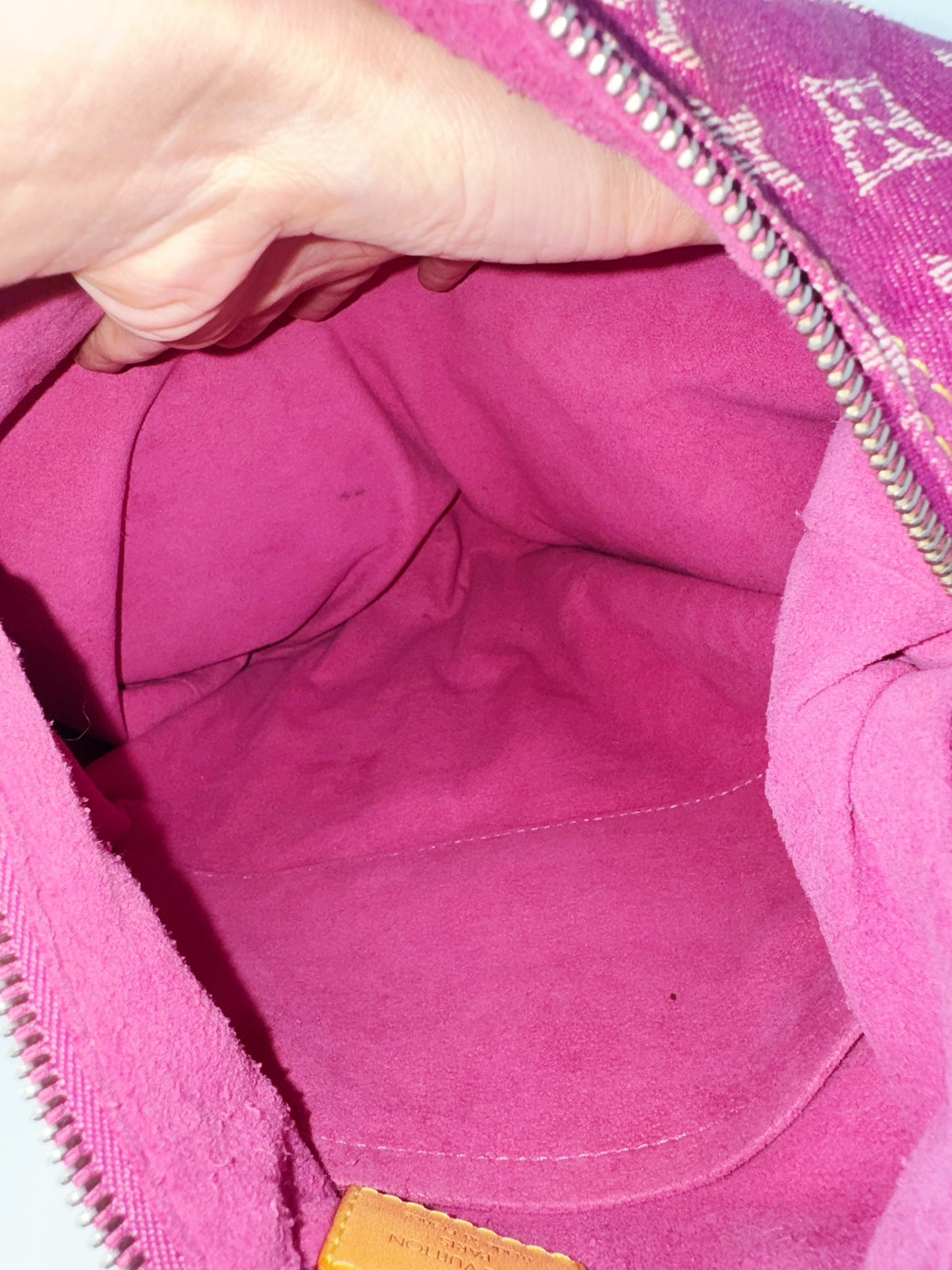 Louis Vuitton Vintage Pink Denim Baggy GM Shoulder Bag
