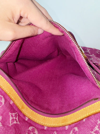 Louis Vuitton Vintage Pink Denim Baggy GM Shoulder Bag