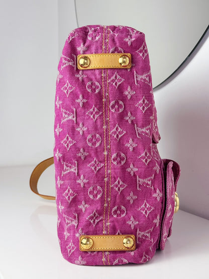 Louis Vuitton Vintage Pink Denim Baggy GM Shoulder Bag