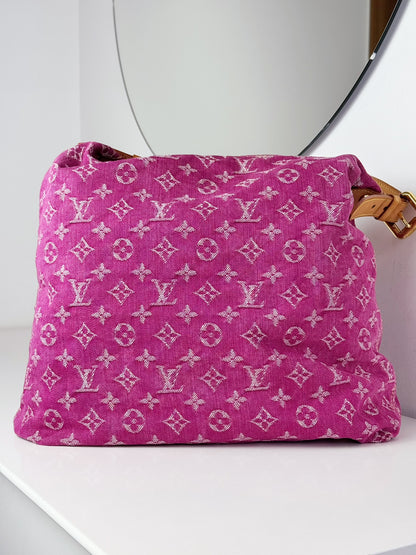 Louis Vuitton Vintage Pink Denim Baggy GM Shoulder Bag