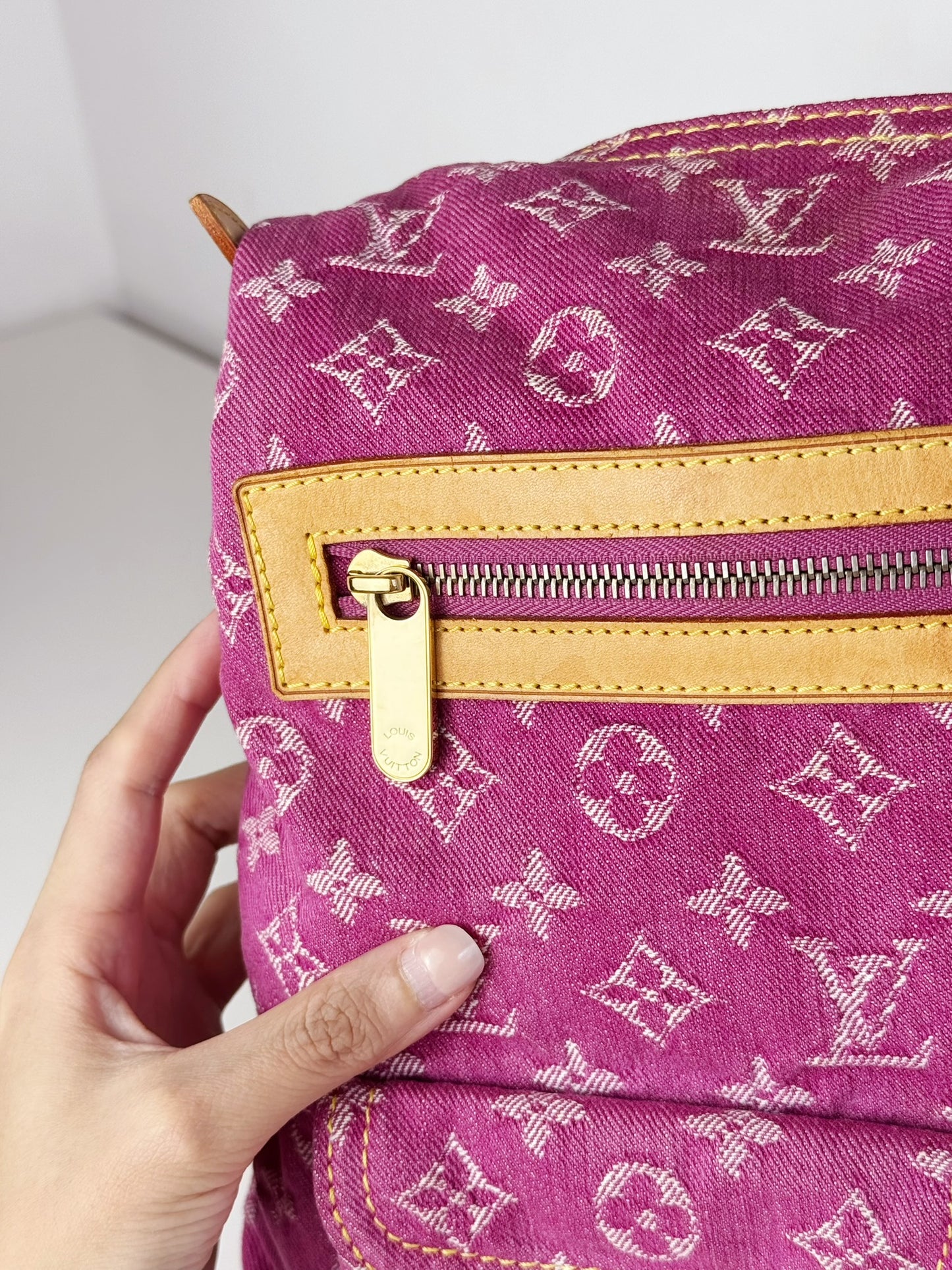 Louis Vuitton Vintage Pink Denim Baggy GM Shoulder Bag