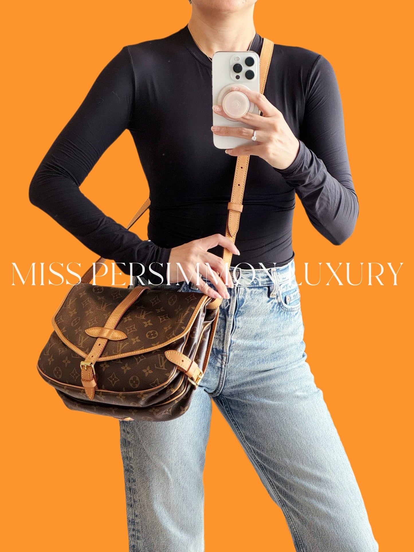 Louis Vuitton Vintage Saumur 30 Shoulder Crossbody Bag