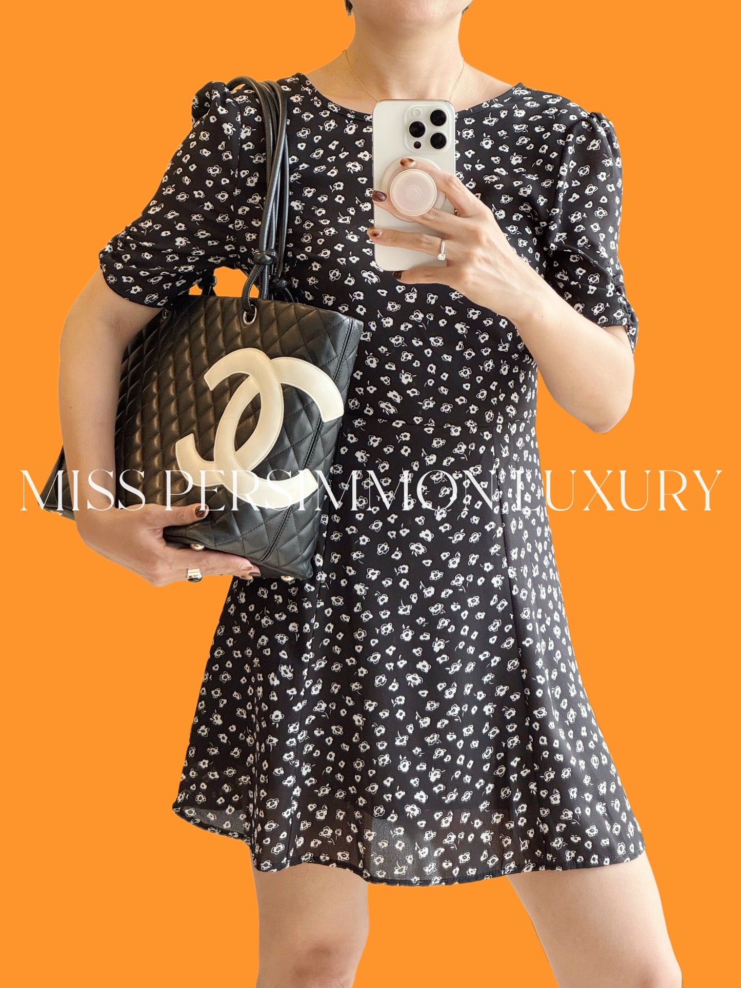 Chanel Vintage Cambon Tote Shoulder Bag