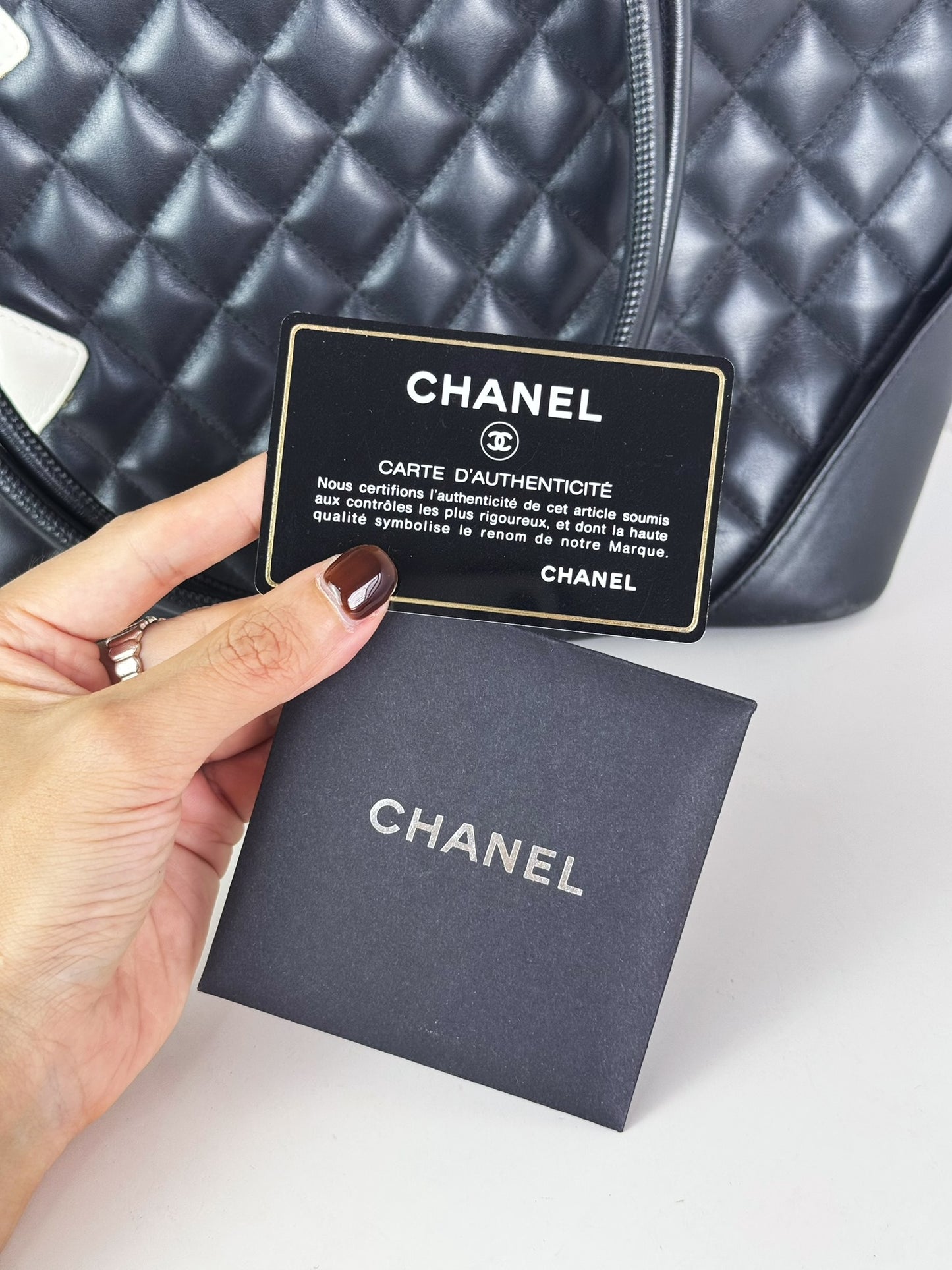 Chanel Vintage Cambon Tote Shoulder Bag