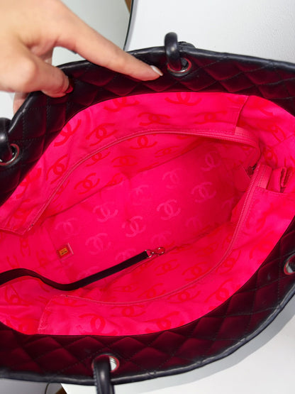 Chanel Vintage Cambon Tote Shoulder Bag