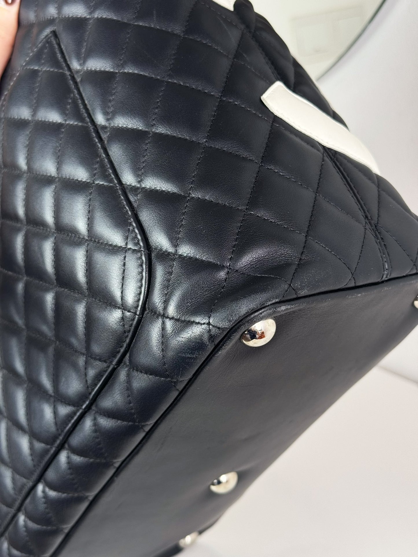 Chanel Vintage Cambon Tote Shoulder Bag
