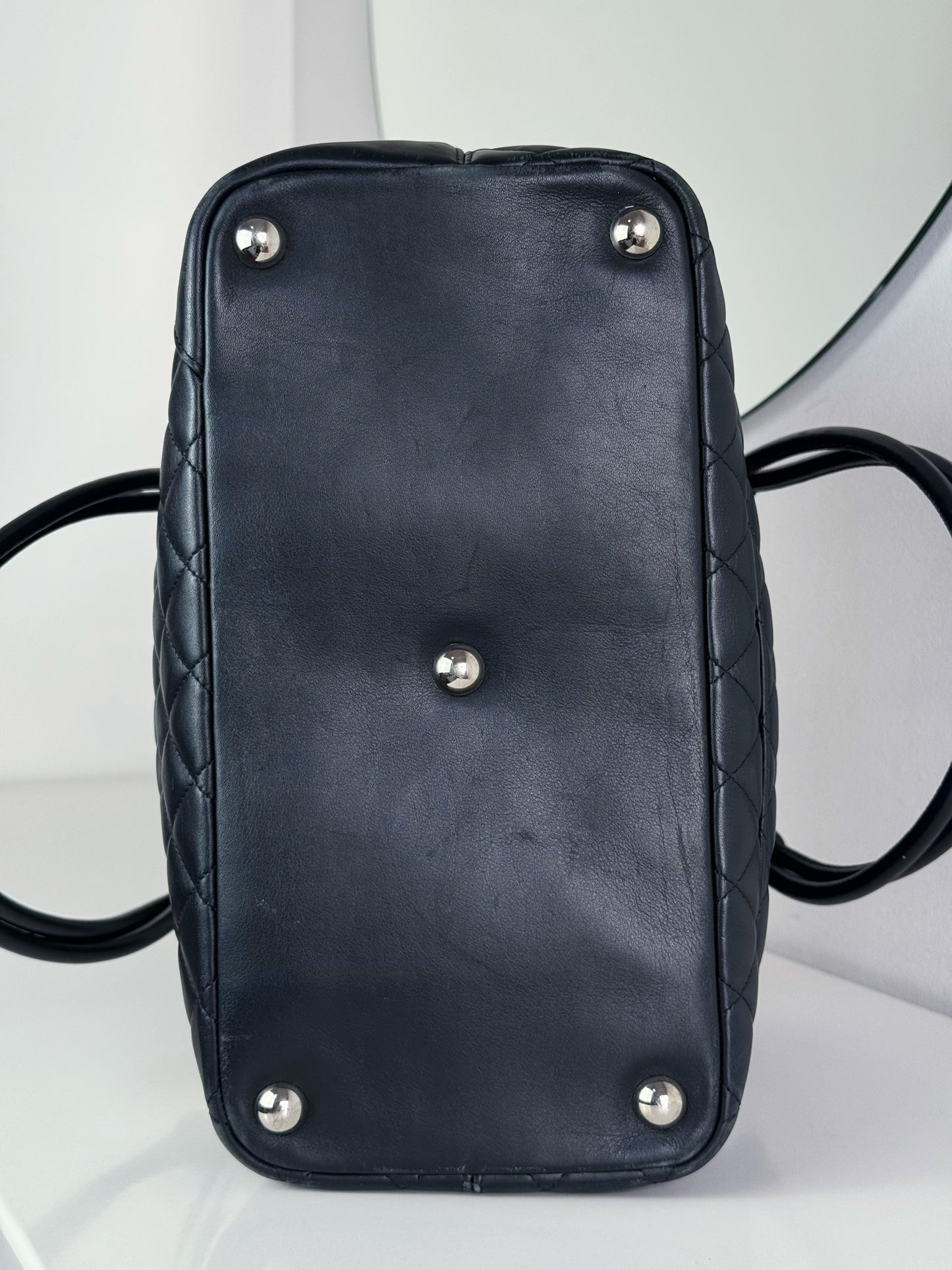 Chanel Vintage Cambon Tote Shoulder Bag