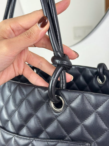 Chanel Vintage Cambon Tote Shoulder Bag