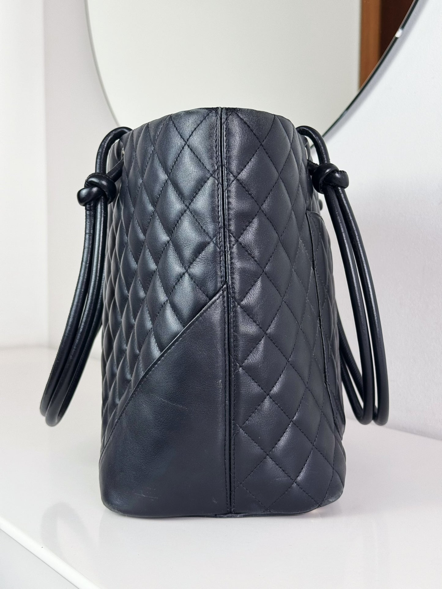 Chanel Vintage Cambon Tote Shoulder Bag