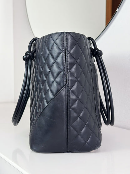 Chanel Vintage Cambon Tote Shoulder Bag