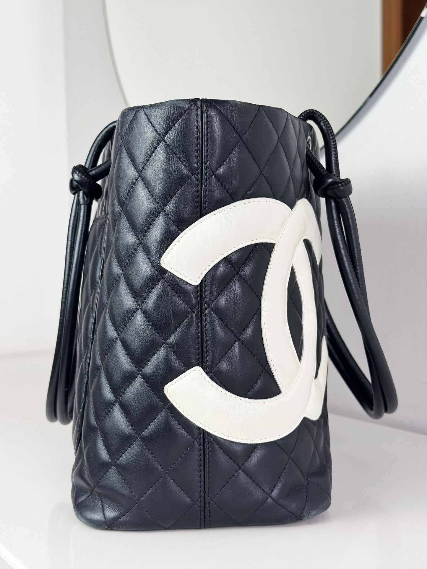 Chanel Vintage Cambon Tote Shoulder Bag