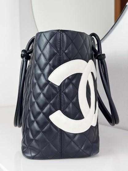 Chanel Vintage Cambon Tote Shoulder Bag