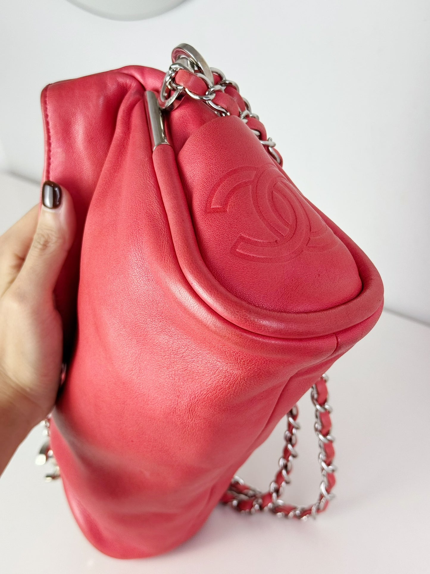 Chanel Vintage Mini Lambskin Ultimate Soft Hobo Shoulder Bag
