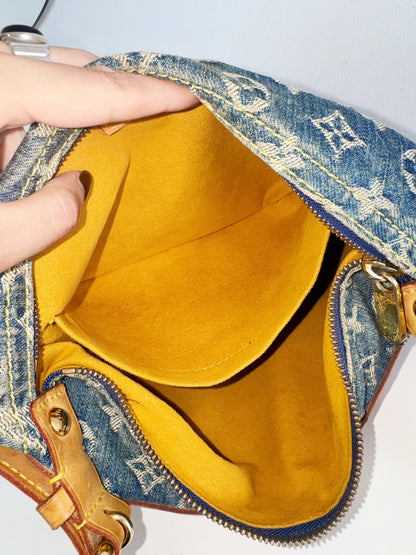 Louis Vuitton Vintage Denim Baggy PM Shoulder Bag
