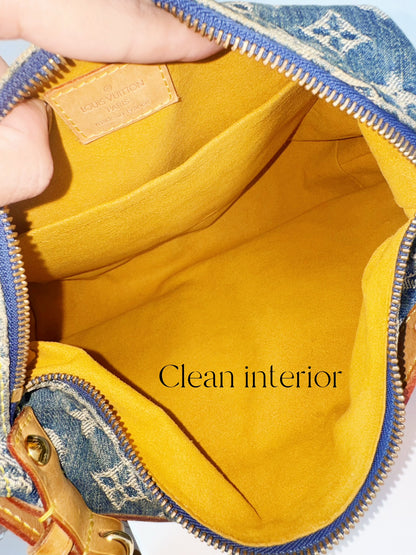 Louis Vuitton Vintage Denim Baggy PM Shoulder Bag