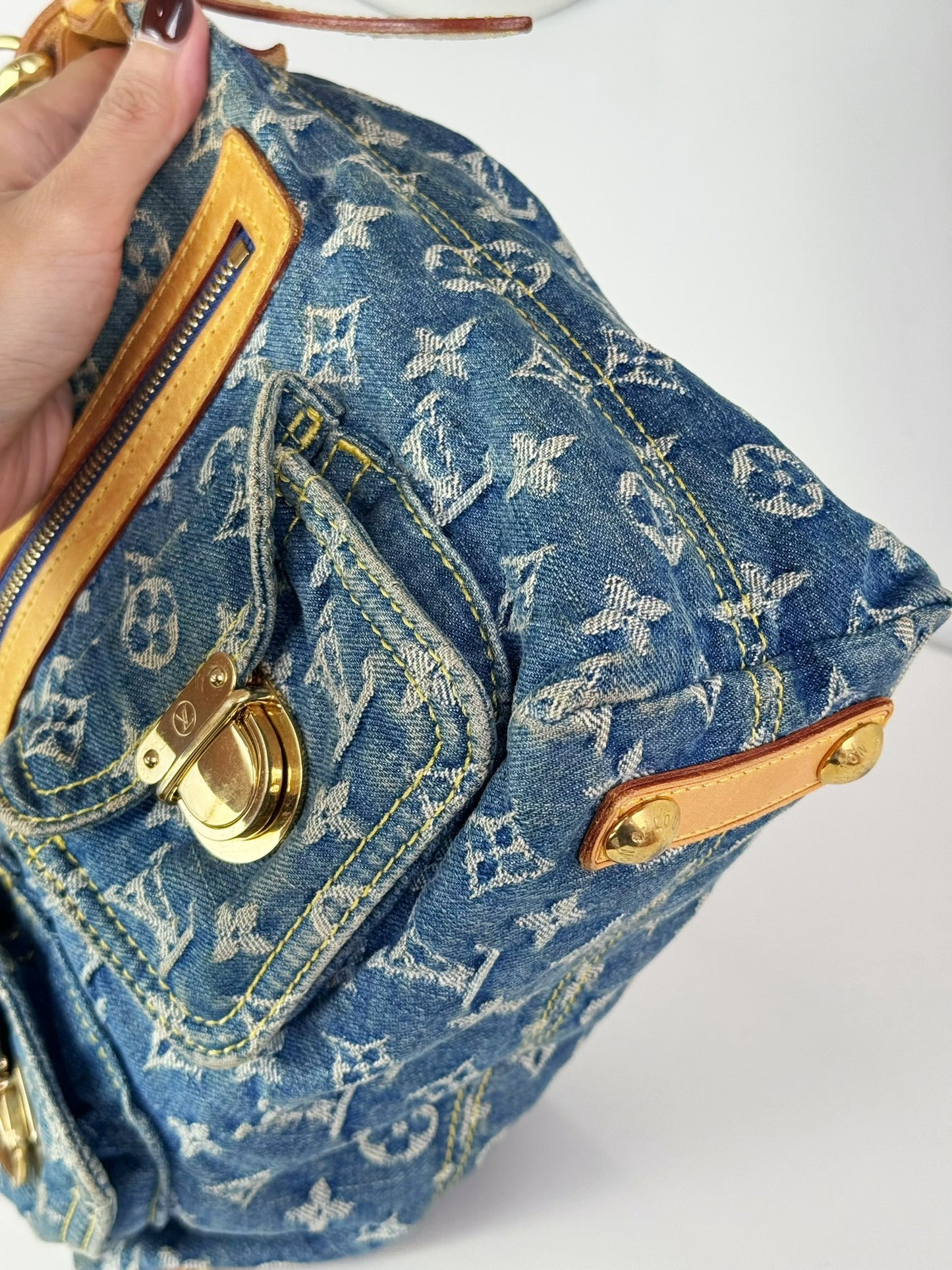 Louis Vuitton Vintage Denim Baggy PM Shoulder Bag
