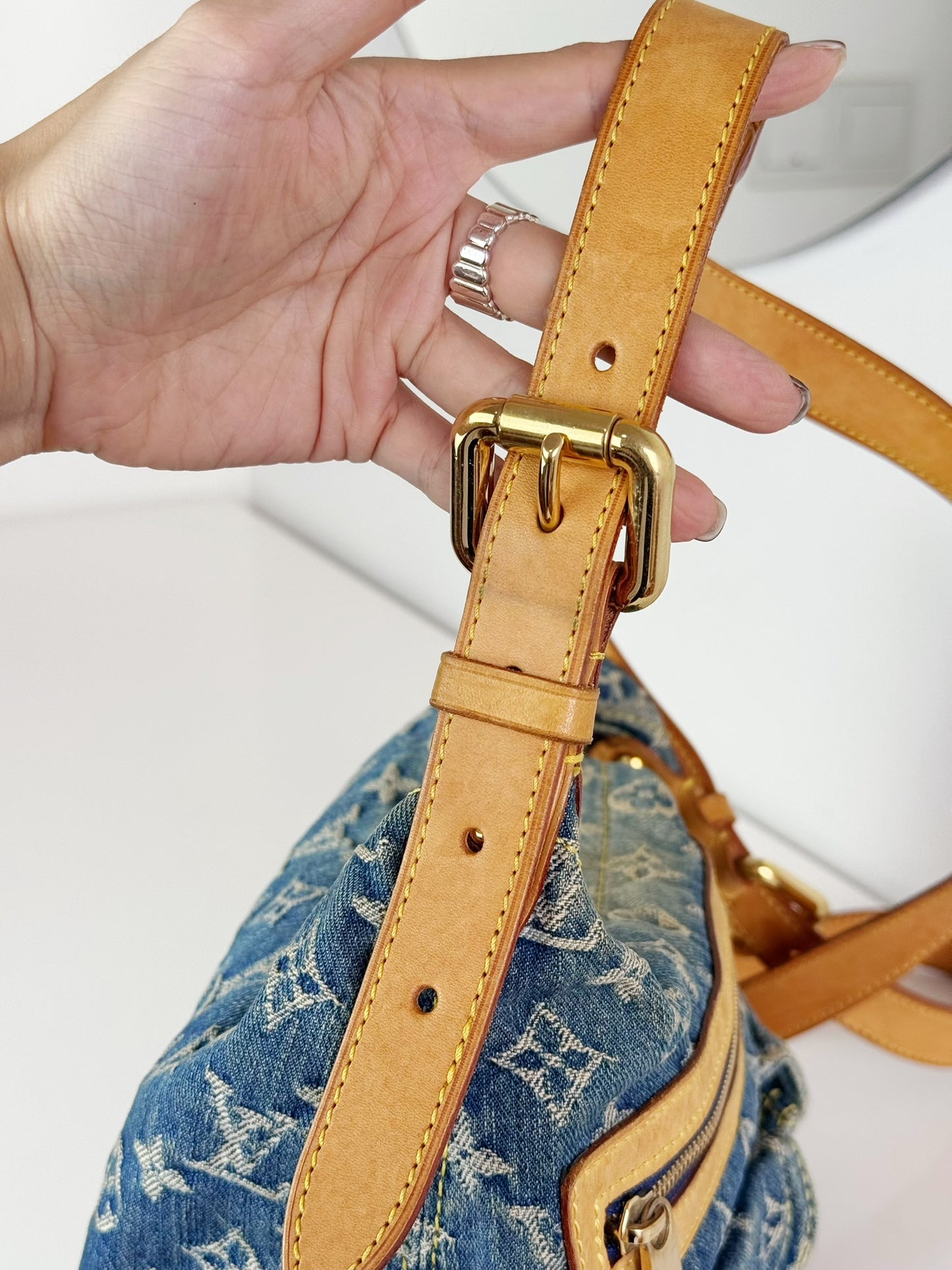 Louis Vuitton Vintage Denim Baggy PM Shoulder Bag