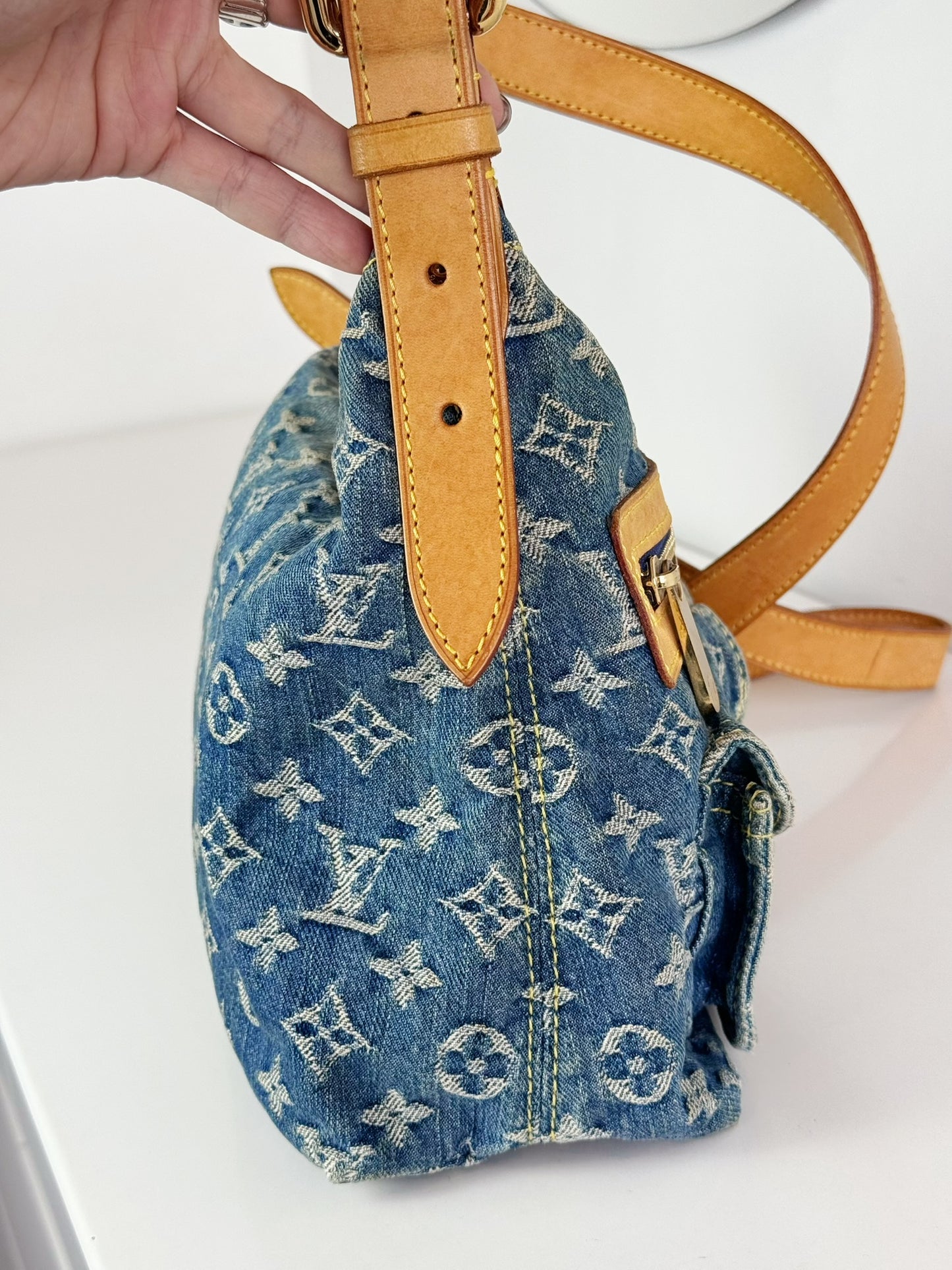 Louis Vuitton Vintage Denim Baggy PM Shoulder Bag