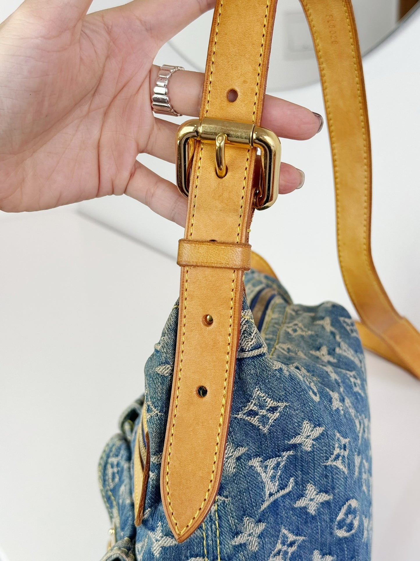 Louis Vuitton Vintage Denim Baggy PM Shoulder Bag