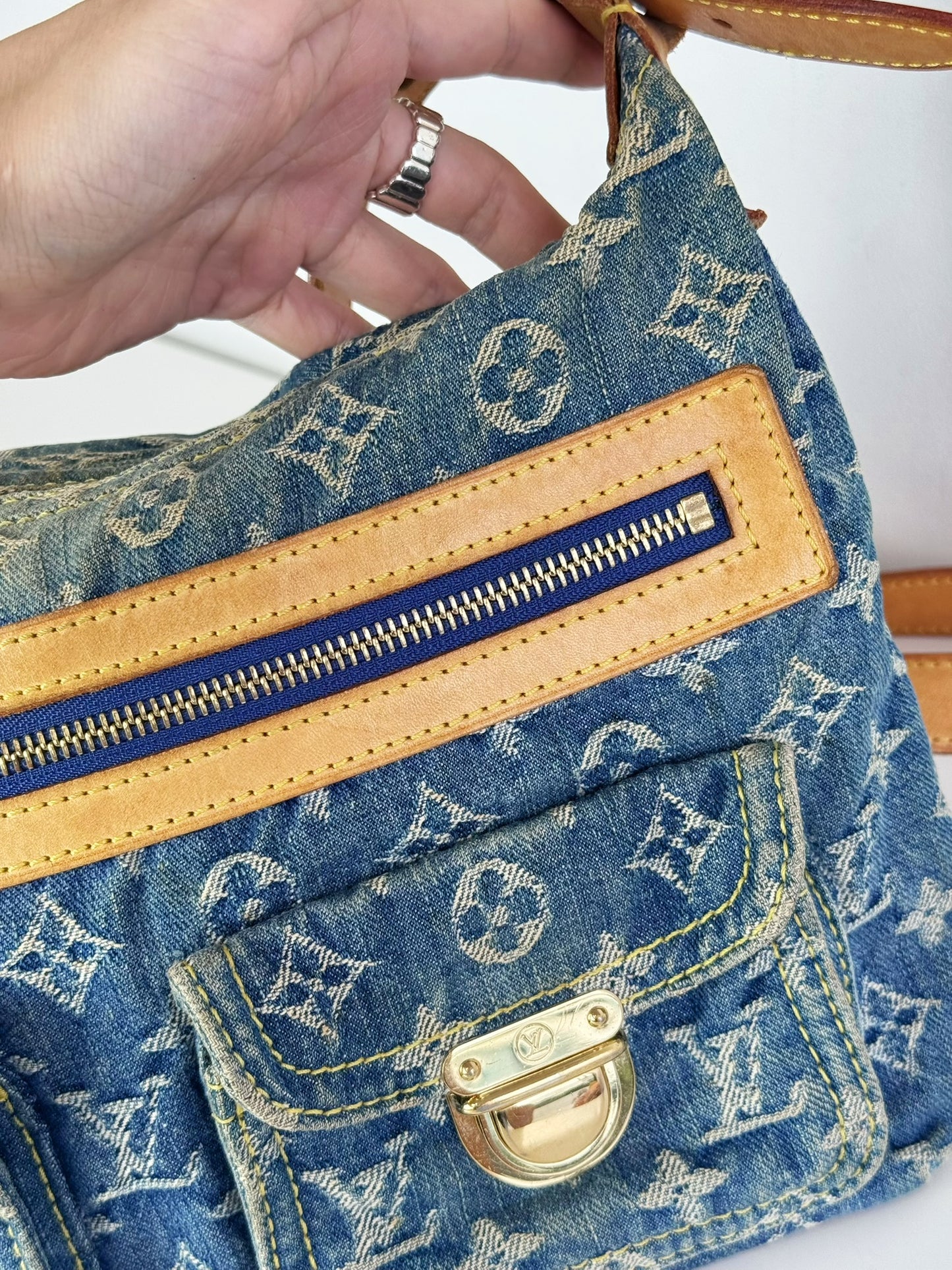 Louis Vuitton Vintage Denim Baggy PM Shoulder Bag