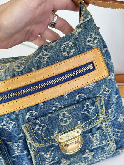 Louis Vuitton Vintage Denim Baggy PM Shoulder Bag