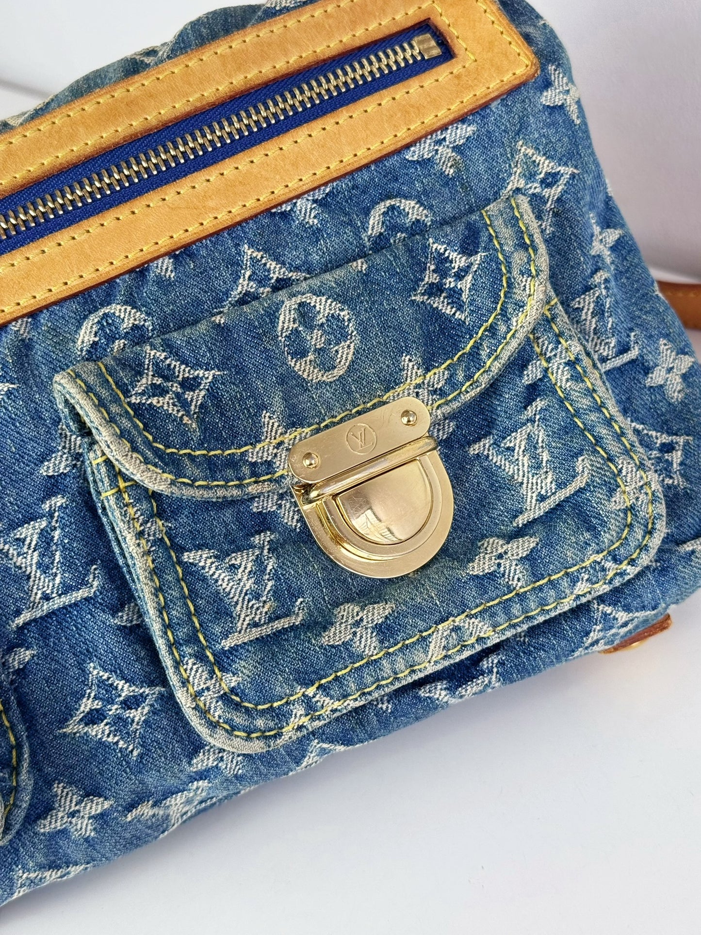 Louis Vuitton Vintage Denim Baggy PM Shoulder Bag