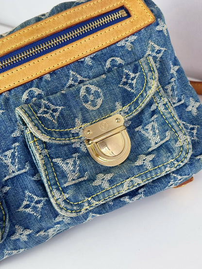 Louis Vuitton Vintage Denim Baggy PM Shoulder Bag