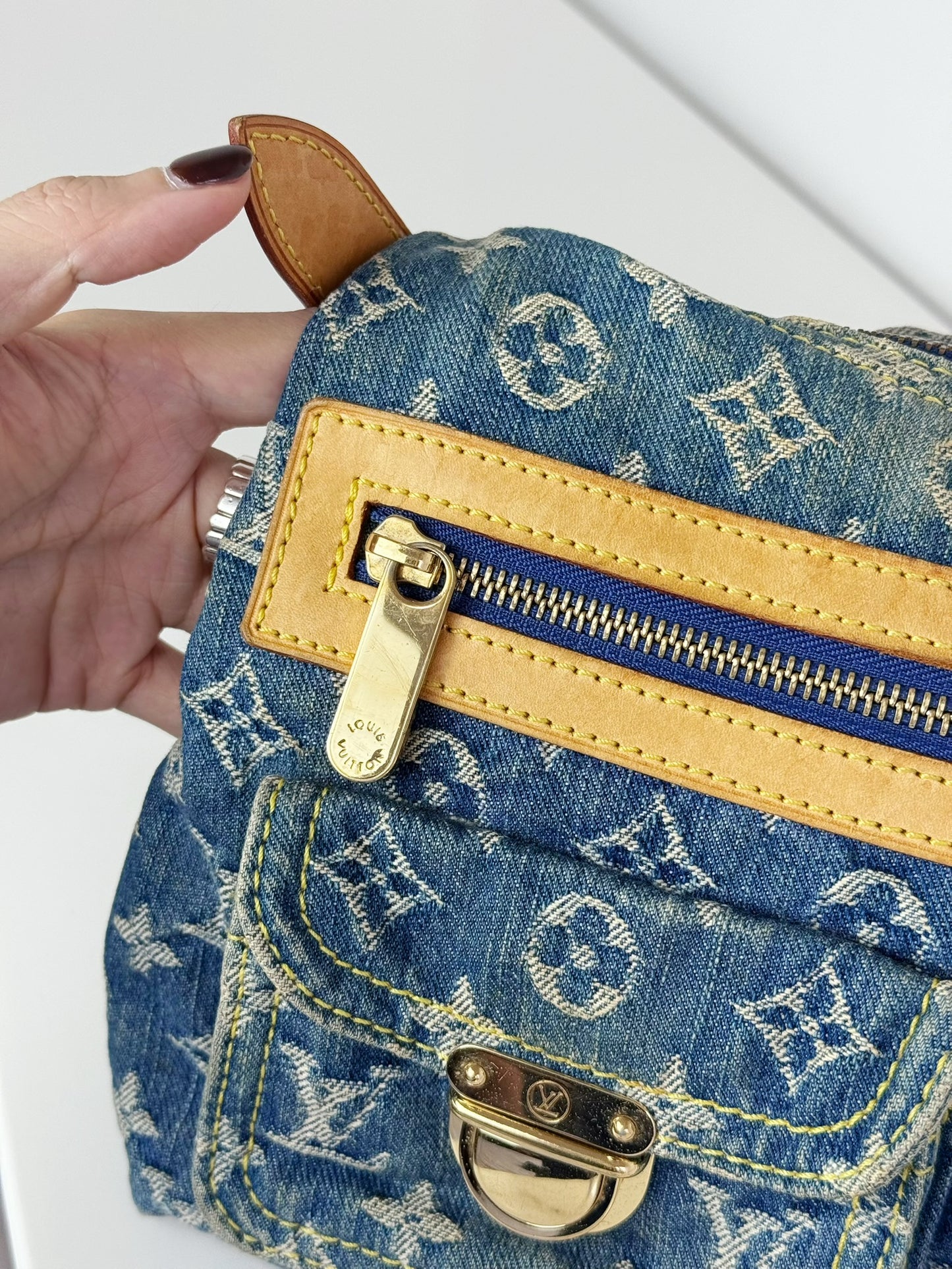 Louis Vuitton Vintage Denim Baggy PM Shoulder Bag