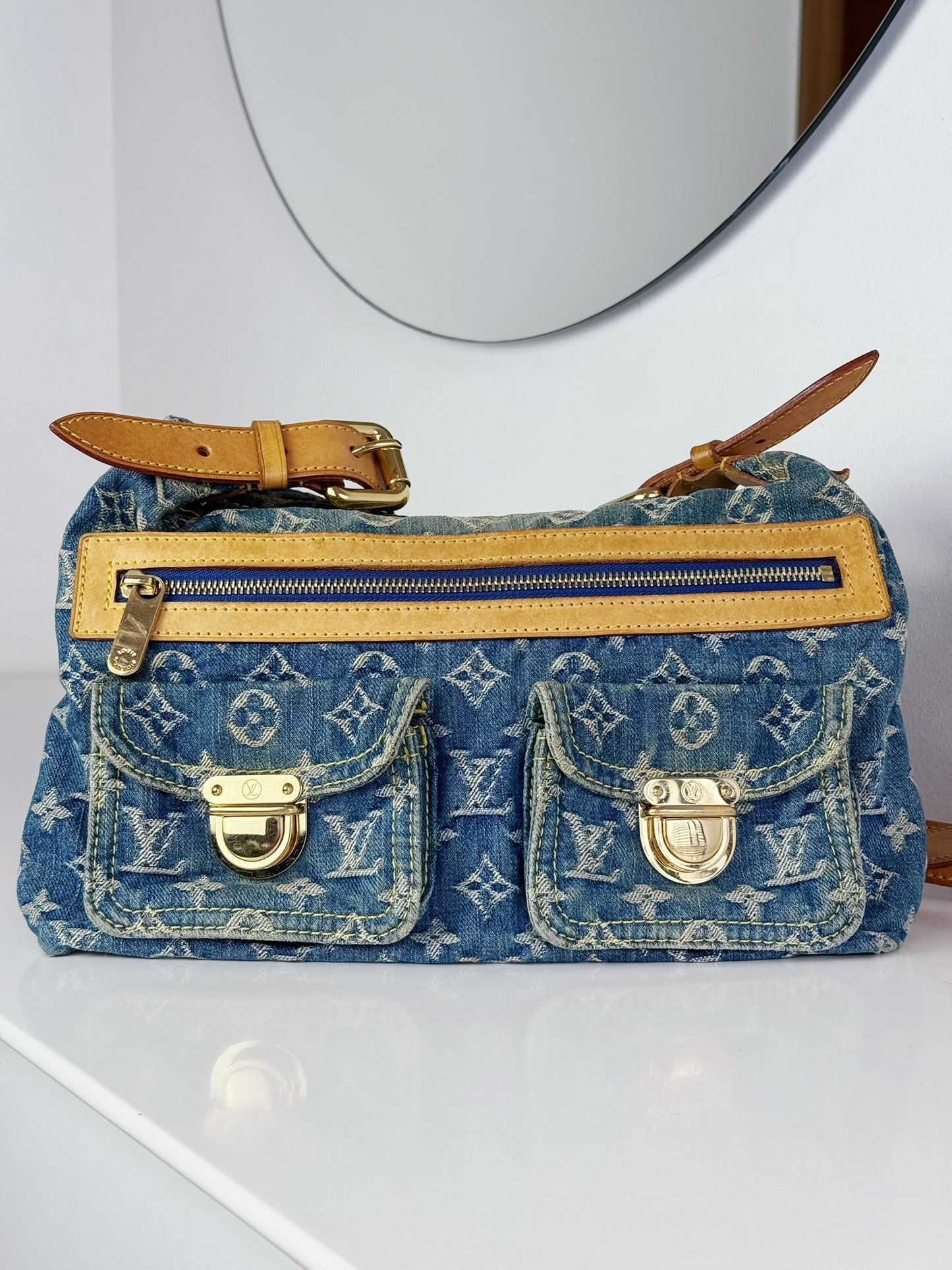 Louis Vuitton Vintage Denim Baggy PM Shoulder Bag