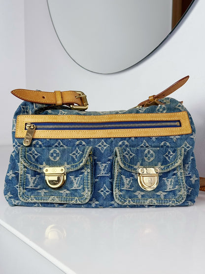 Louis Vuitton Vintage Denim Baggy PM Shoulder Bag