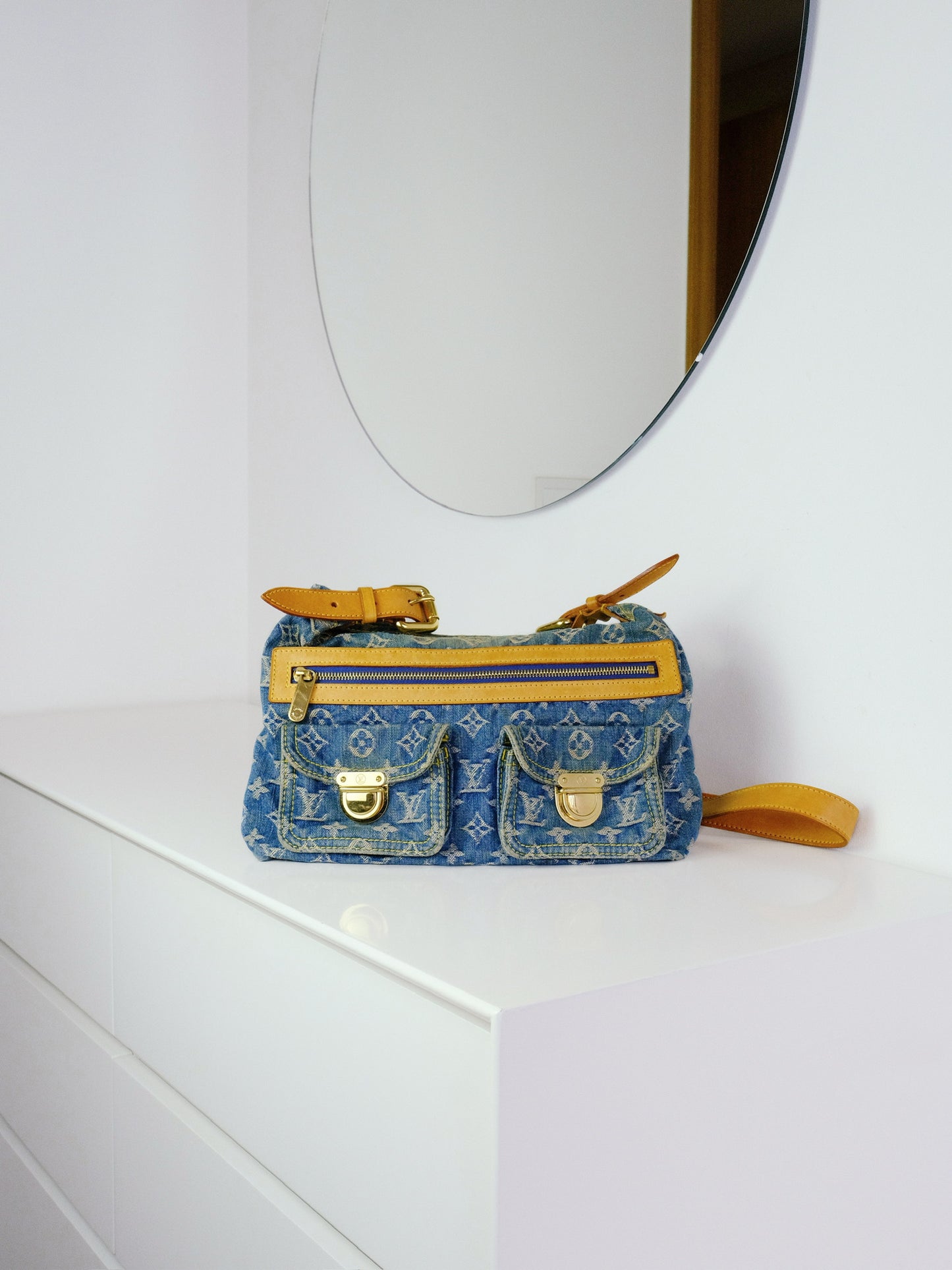 Louis Vuitton Vintage Denim Baggy PM Shoulder Bag