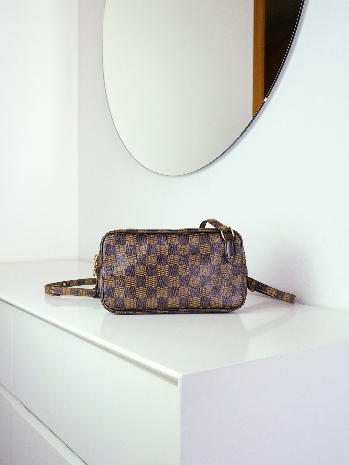 Louis Vuitton Vintage Damier Marly Bandouliere Crossbody Bag