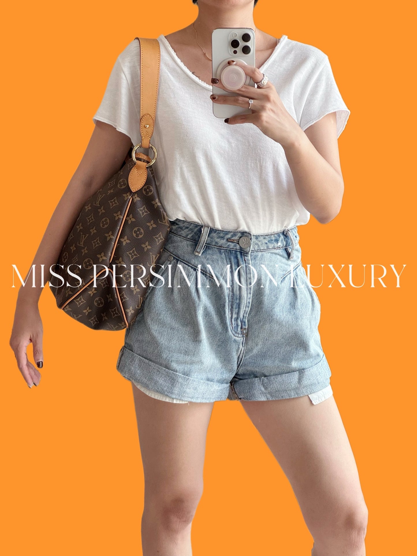 Louis Vuitton Vintage Delightful MM Tote Crossbody Bag