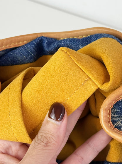Louis Vuitton Denim Pleaty Handbag Crossbody Bag