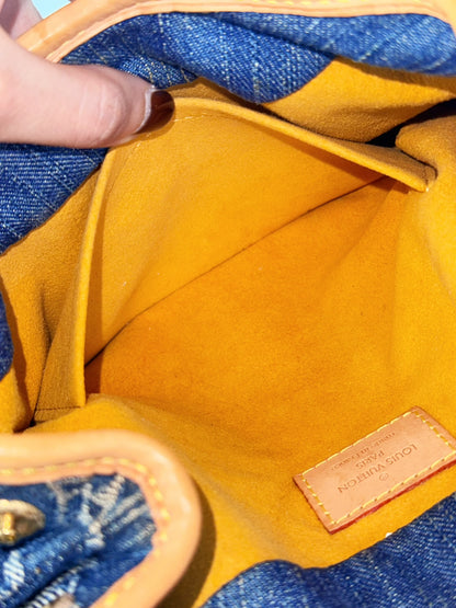 Louis Vuitton Denim Pleaty Handbag Crossbody Bag