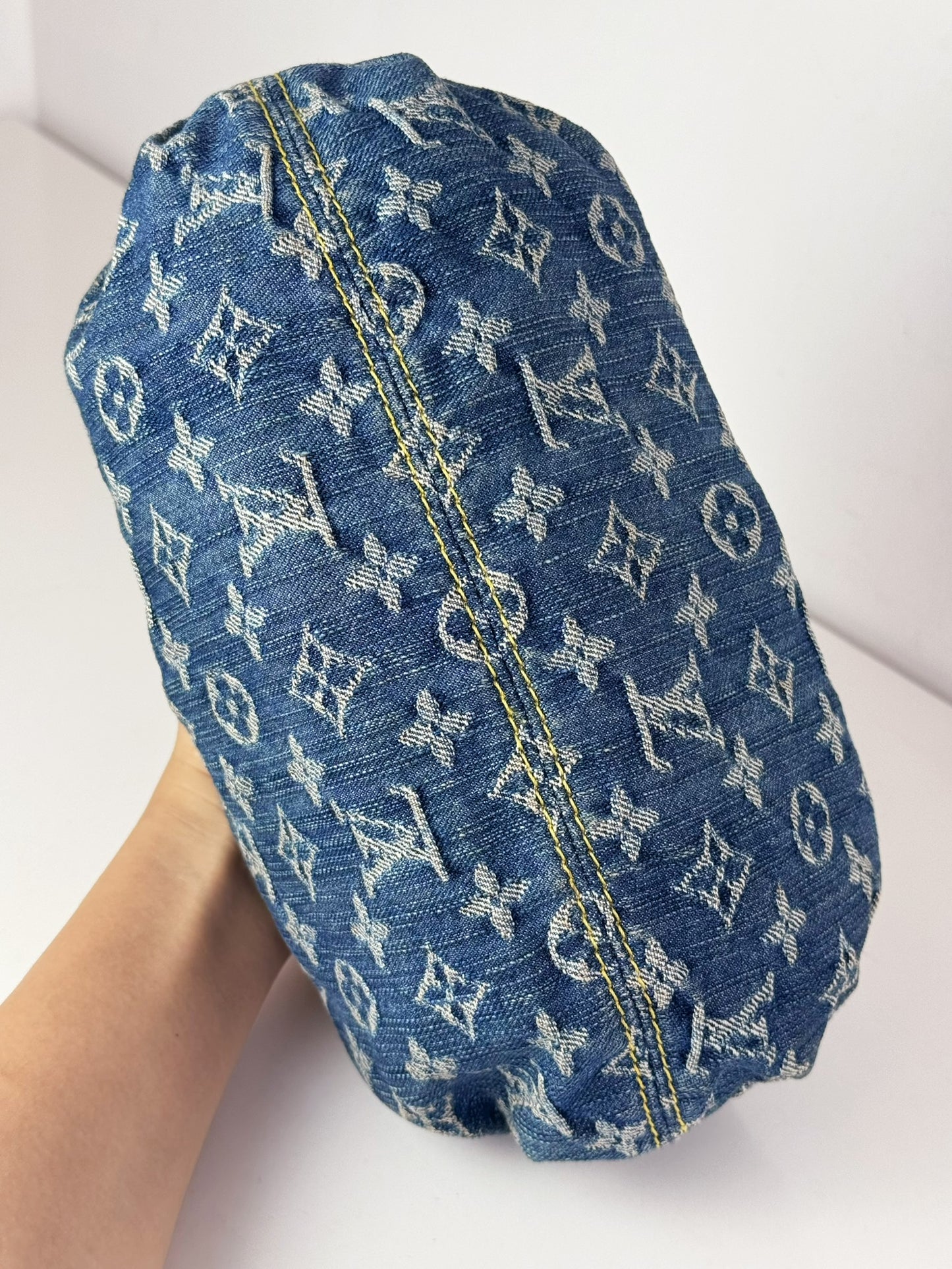 Louis Vuitton Denim Pleaty Handbag Crossbody Bag