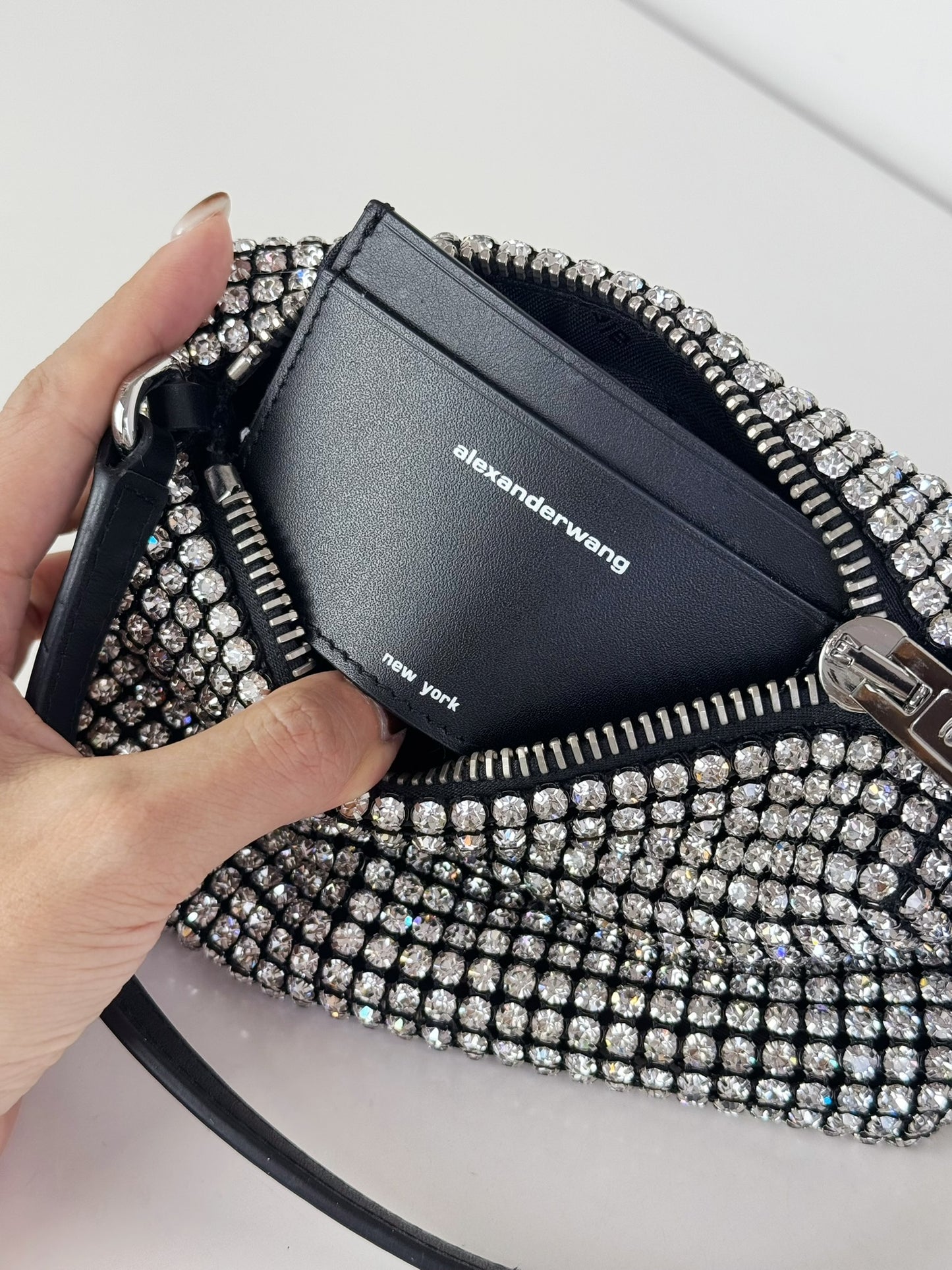 Alexander Wang Mini Wangloc Heiress Rhinestone Shoulder Bag