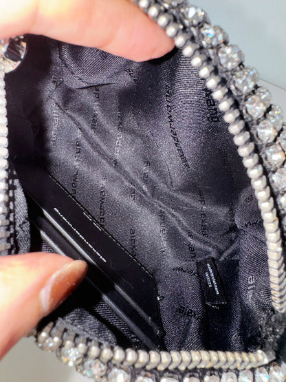 Alexander Wang Mini Wangloc Heiress Rhinestone Shoulder Bag