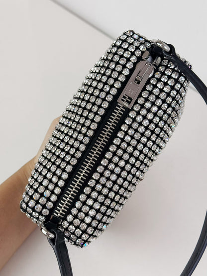 Alexander Wang Mini Wangloc Heiress Rhinestone Shoulder Bag